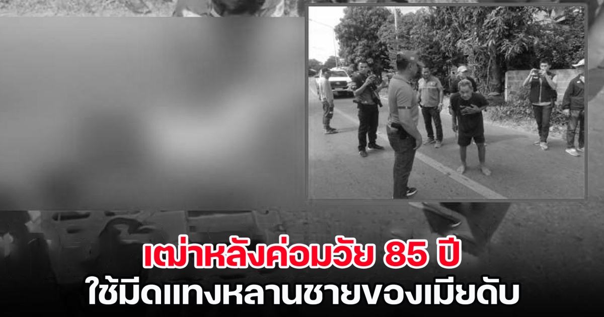 เฒ่าหลังค่อมวัย 85 ปี ฉุนหลานชายของเมียขโมยของ ใช้มีดแทงสั่งสอนดับสลด