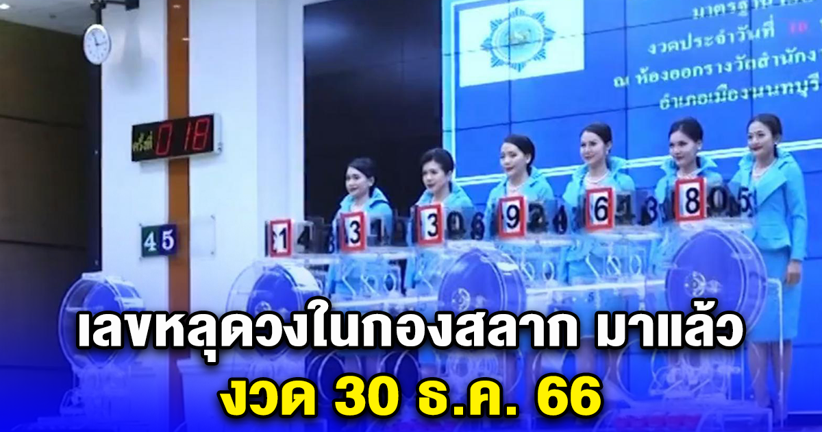 โซเชียลแห่โพสต์อ้างเป็น เลขหลุดวงในกองสลาก มาแล้ว งวด 30 ธ.ค. 66