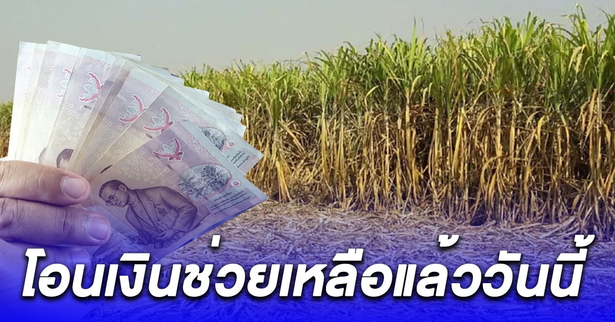 ธ.ก.ส. โอนเงินช่วยเหลือเกษตรกรชาวไร่อ้อยอีก 1.2 หมื่นรายแล้ววันนี้