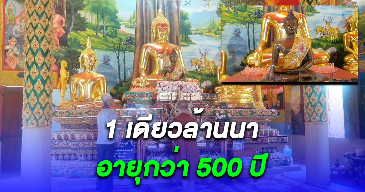 พระพุทธรูปสัมฤทธิ์ โบราณ องค์เดียวมี 3 ศิลป 3 สิงห์ อายุกว่า 500 ปี 1 เดียวล้านนา