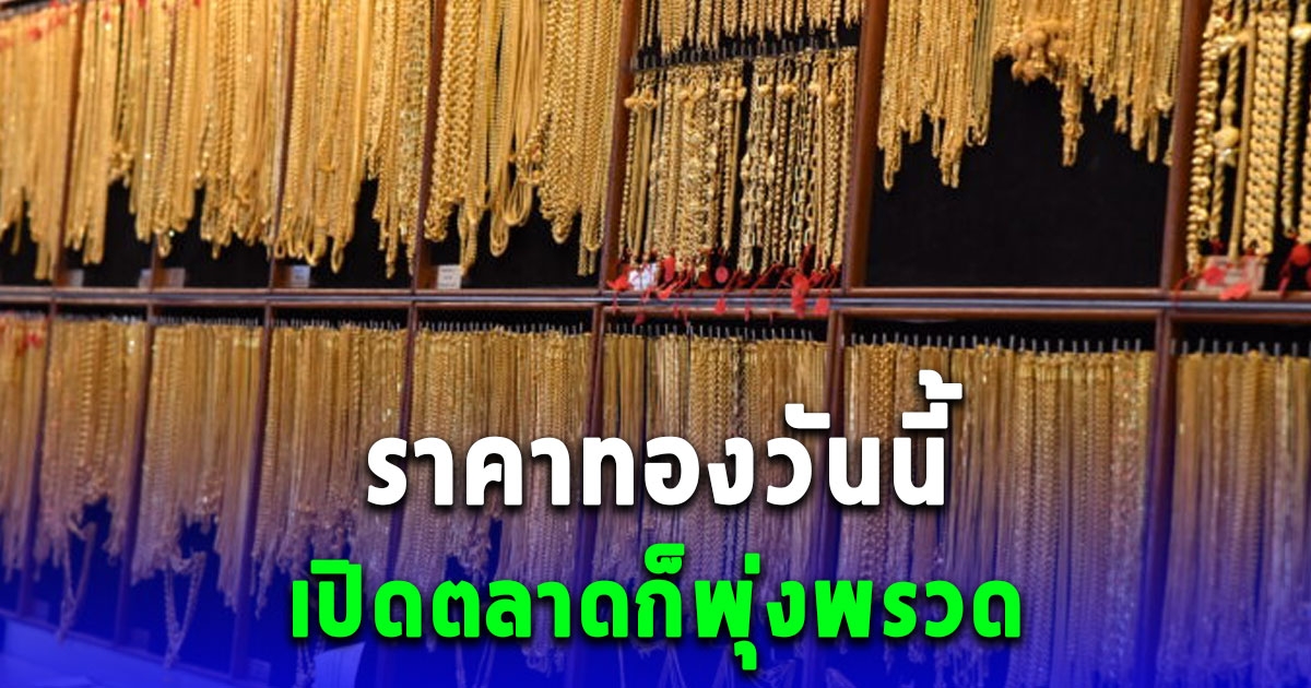 ราคาทองเปิดตลาด เช้านี้ 20/02/67 พุ่งขึ้น