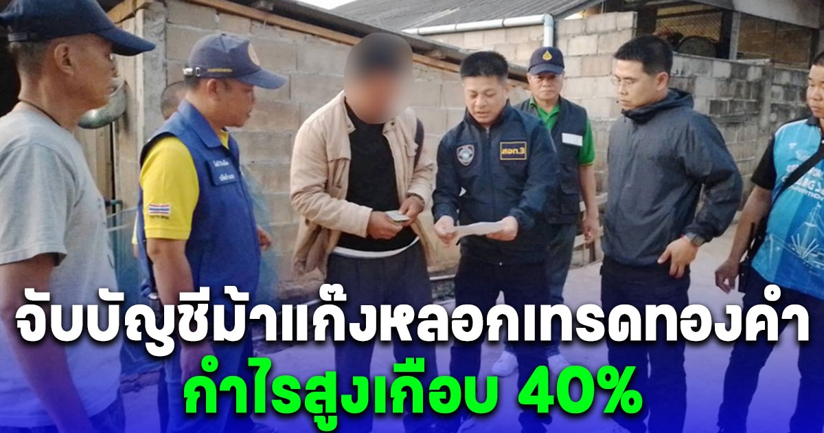 จับบัญชีม้าแก๊งหลอกเทรดทองคำ สร้างภาพโปรไฟล์ดี กำไรสูงเกือบ 40%