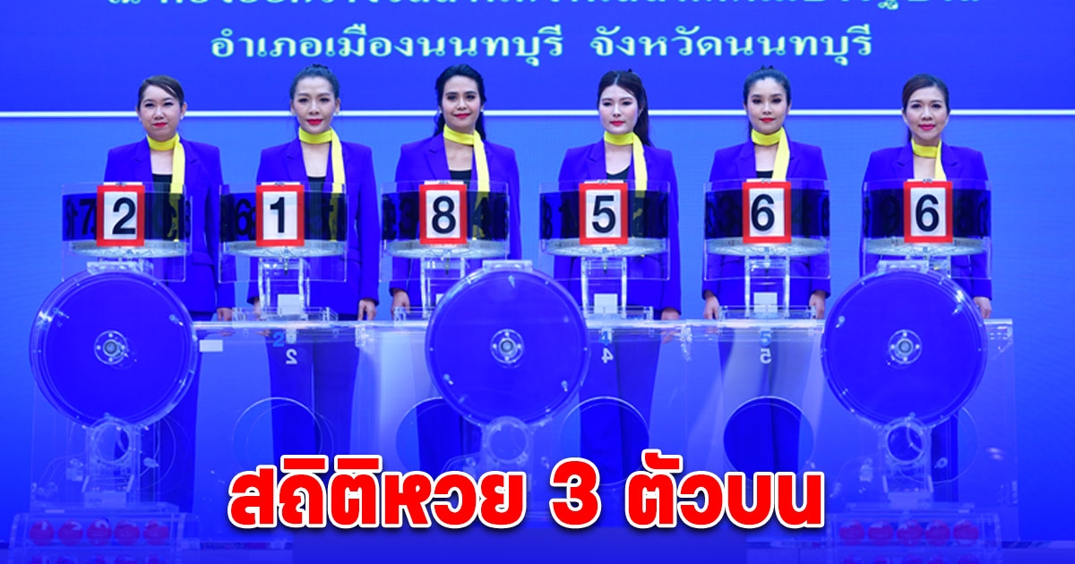 รวมสถิติเลขท้าย 3 ตัวบน ที่ออกบ่อย