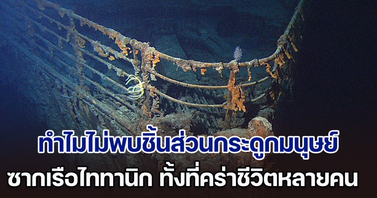 เฉลยแล้ว ทำไมไม่พบชิ้นส่วนกระดูกมนุษย์ จากซากเรือไททานิก ทั้งที่คร่าชีวิตกว่า 1,500 ราย