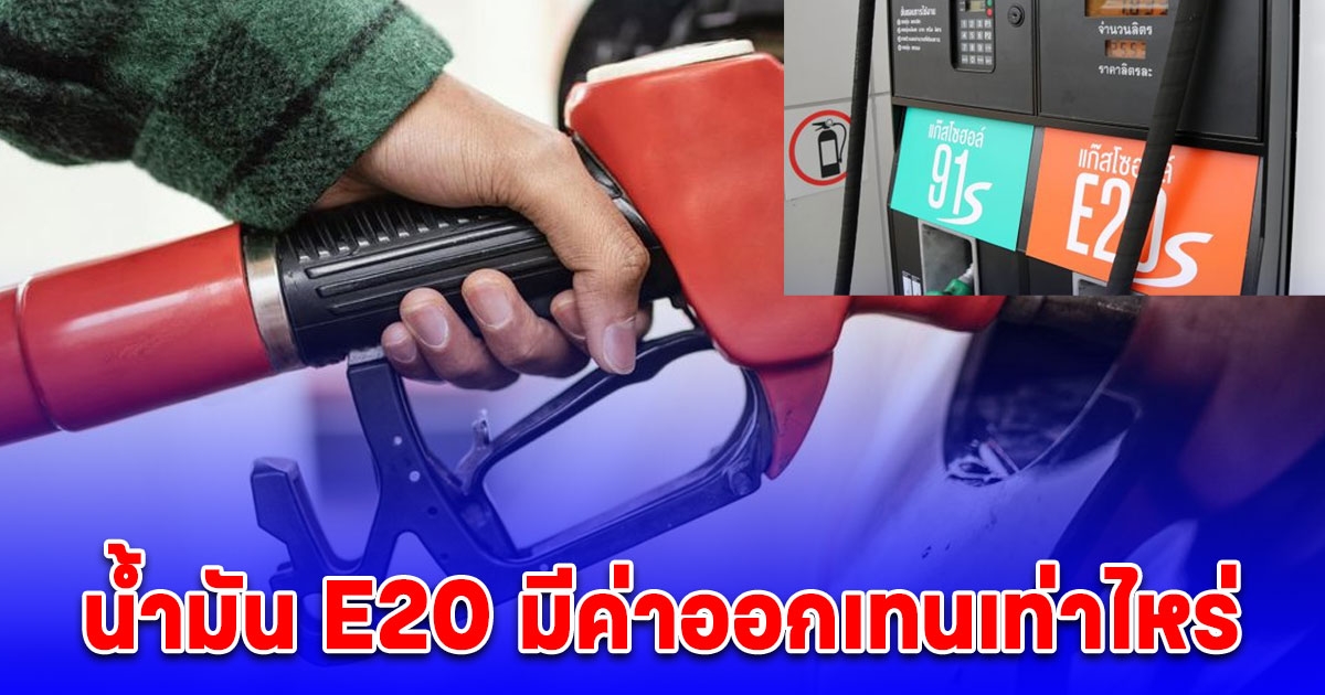 หายสงสัย น้ำมัน E20 คือน้ำมันออกเทน 91 หรือ 95