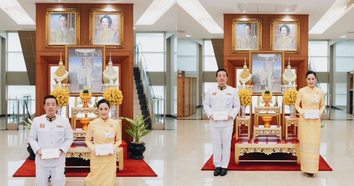 ในหลวง พระราชทานชื่อ ลูกแฝด อัยยวัฒน์-นันทิสา ทายาทคิงเพาเวอร์