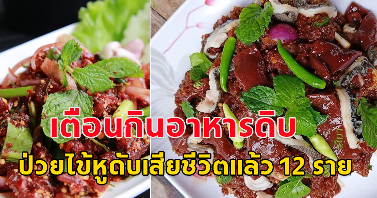 เตือน กินหมูดิบ เนื้อดิบ ป่วยไข้หูดับ 149 ราย ดับแล้ว 12 ราย