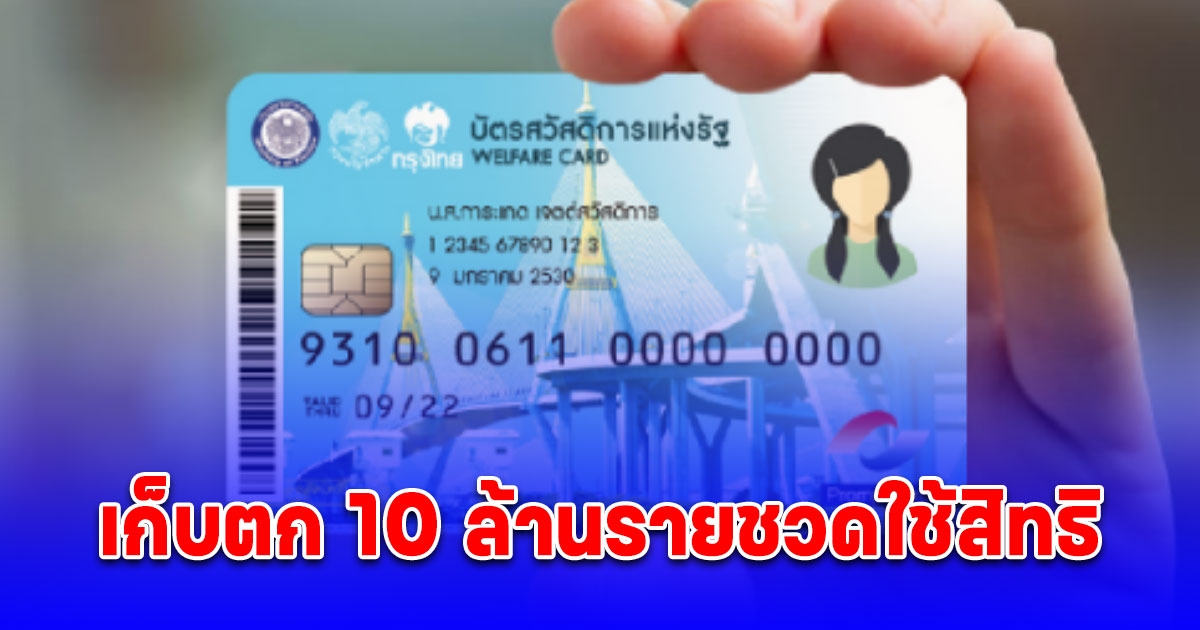 ลงทะเบียนรอบใหม่ บัตรสวัสดิการแห่งรัฐ 68 เก็บตก 10 ล้านรายชวดใช้สิทธิ คัดกรองคุณสมบัติ