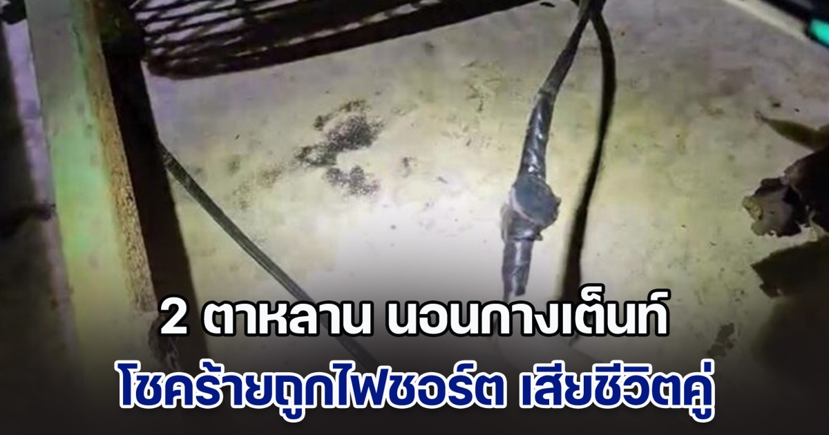 สุดสลด! 2 ตาหลาน นอนกางเต็นท์รับลมหนาว โชคร้ายถูกไฟชอร์ต เสียชีวิตคู่