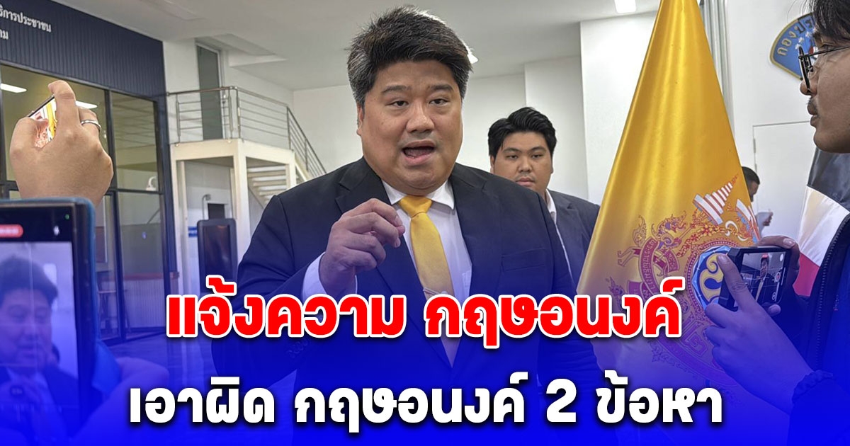 รัฐมนตรีประจำสำนักนายกรัฐมนตรีมอบหมายทนายความแจ้งความเอาผิด กฤษอนงค์ 2 ข้อหา