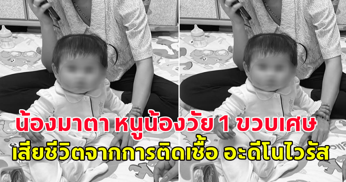 เพจดังเตือน ระวังสุขภาพลูกหลานกันด้วยครับ น้องมาตา หนูน้องวัย 1 ขวบเศษ เสียชีวิตจากการติดเชื้อ อะดีโนไวรัส-การติดเชื้อแบคทีเรีย