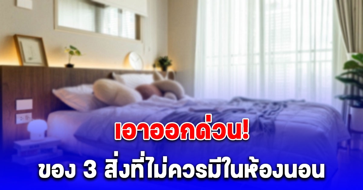 เอาออกด่วน! ของ 3 สิ่งที่ไม่ควรมีในห้องนอน (เป็นความเชื่อส่วนบุคคล)