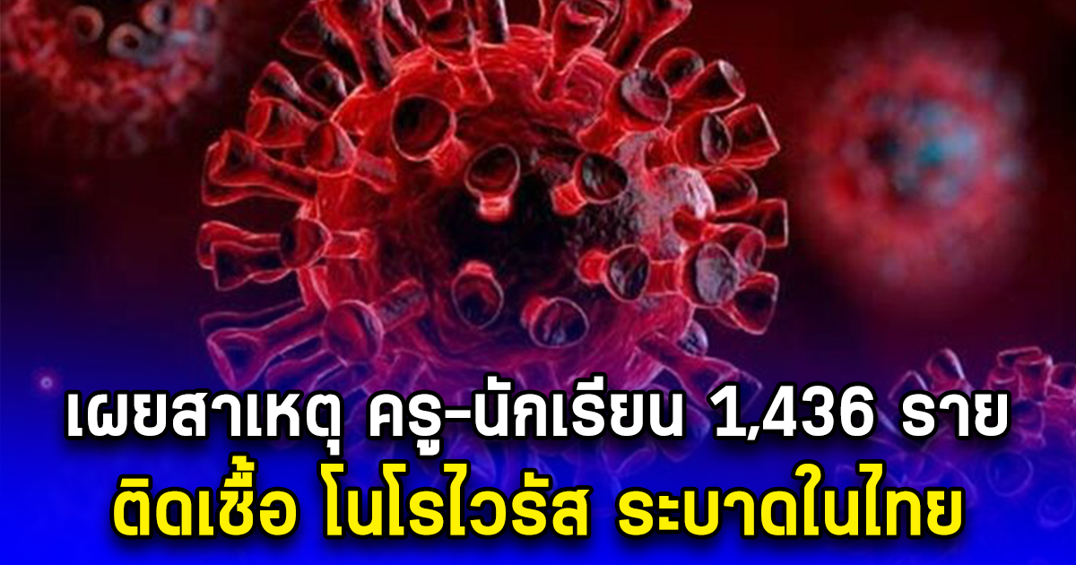 รู้แล้วติดจากอาหารที่กินเข้าไป ครู-นักเรียน 1,436 ราย ติดเชื้อ โนโรไวรัส ระบาดในไทย