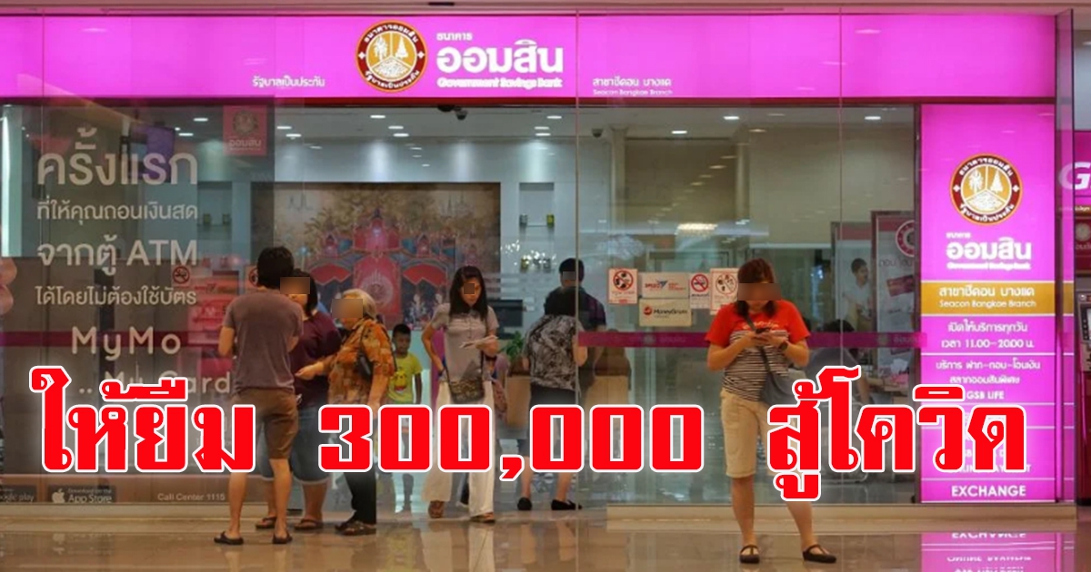 สินเชื่อ ออมสิน ให้ยืม 300,000