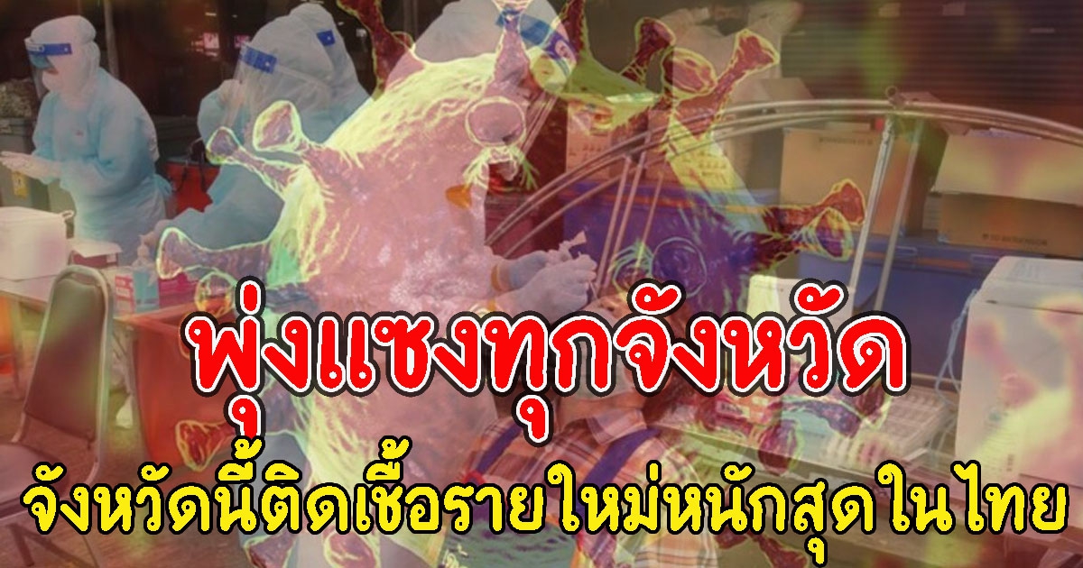 พุ่งแซงทุกจังหวัด จังหวัดนี้ติดCVรายใหม่หนักสุดในไทย