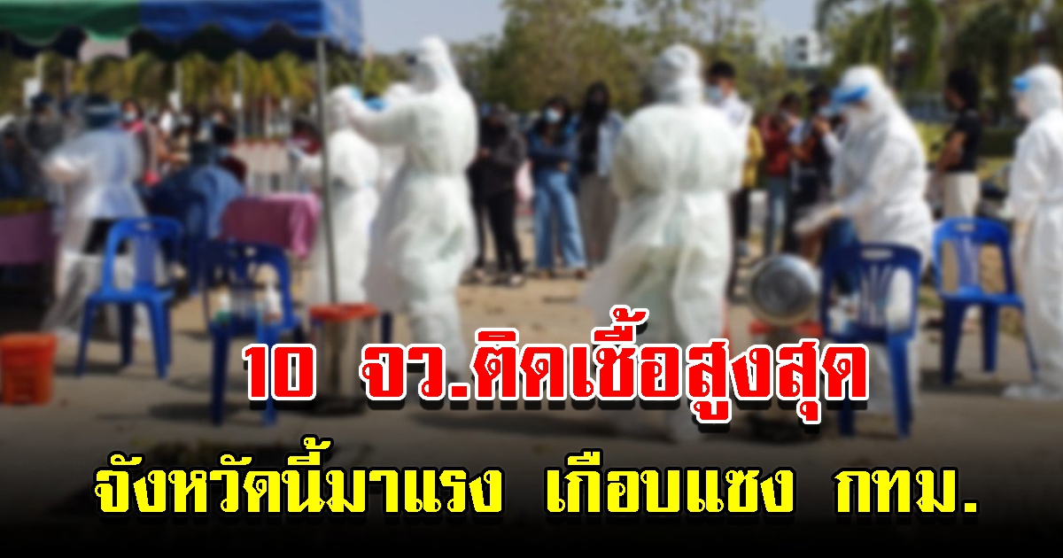 10 จังหวัดติดสูงสุด ประจำวันที่ 24 ก.พ.65