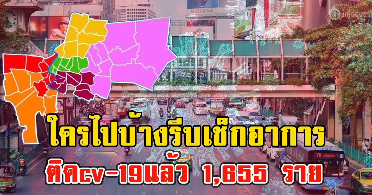 10 เขตอันตราย ติดcv-19แล้ว 1,655 ราย