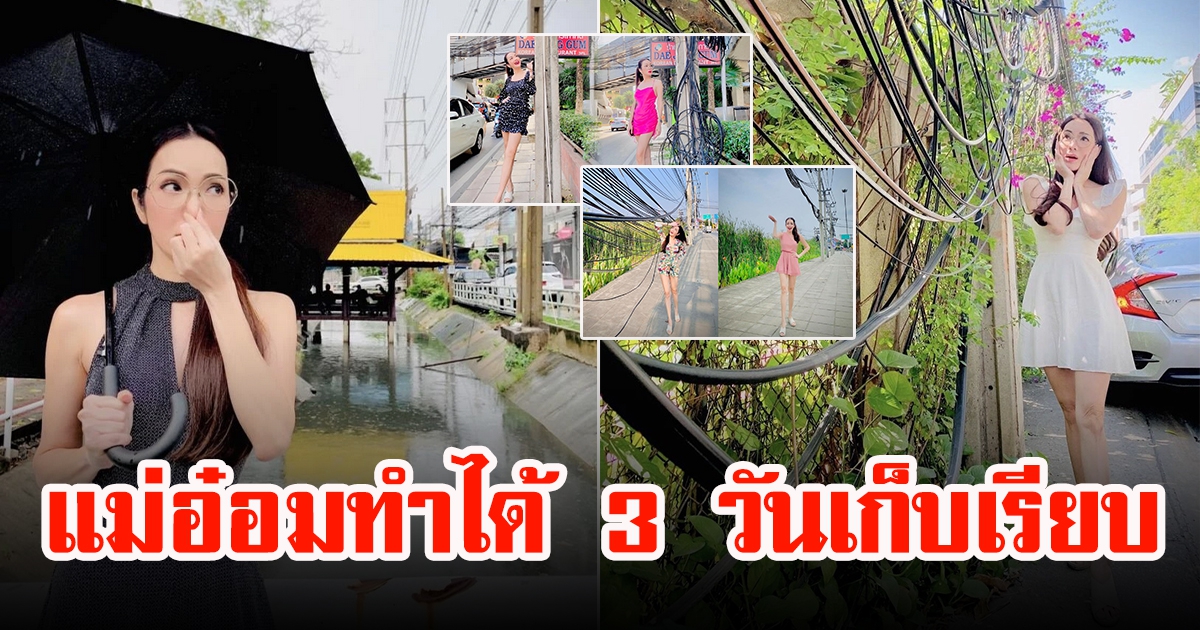 ่อ๋อม สกาวใจ สร้างปรากฏการณ์ถนนสวย เก็บสายไฟฟ้า 3 วันรู้เรื่อง