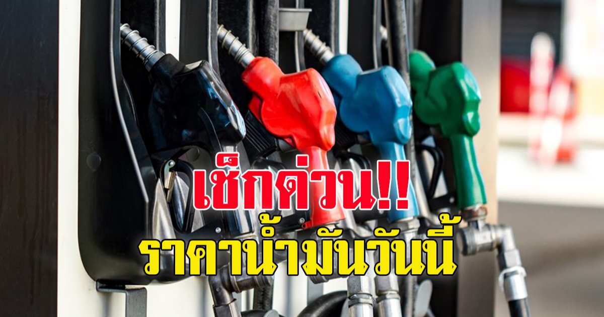 เช็กด่วน ราคาน้ำมันวันนี้ 21 กรกฎาคม 2565 อัปเดตราคาจาก 4 ปั๊ม