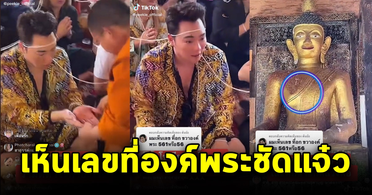 โซเชียลตาดี เห็นเลขที่องค์พระ หลัง มดดำ มางานบุญ น้ำตาซึม ขอทำฐานองค์พระให้ใหม่