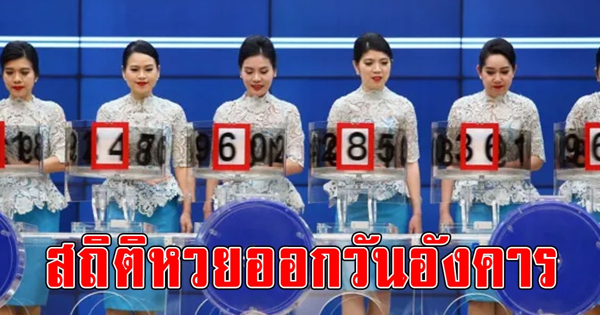 อัพเดตล่าสุด สถิติเลขออกวันอังคาร