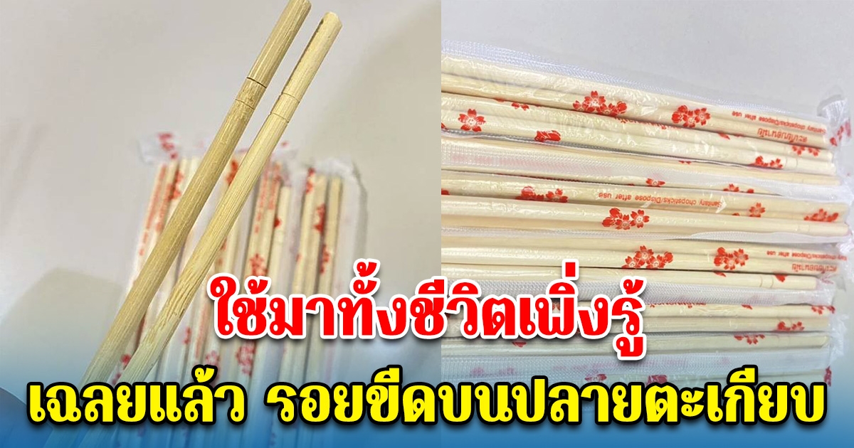 เฉลยแล้ว รอยขีดบนปลายตะเกียบ มีไว้ทำไม ใช้มาทั้งชีวิตเพิ่งรู้