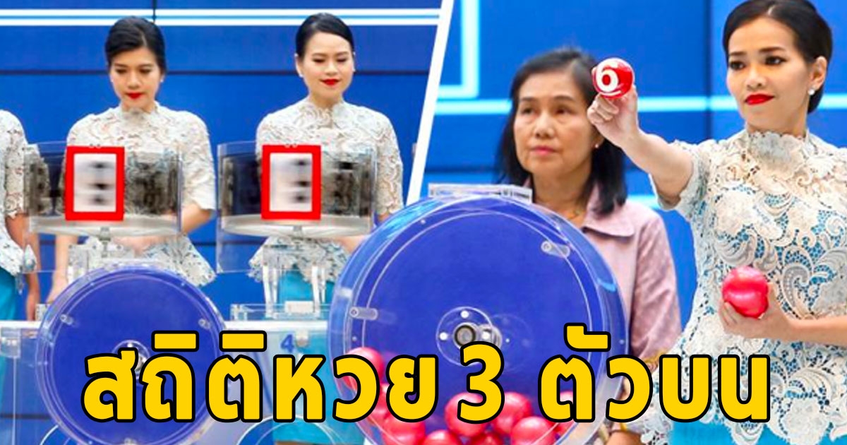 รวมสถิติเลขท้าย 3 ตัวบน ที่ออกบ่อย