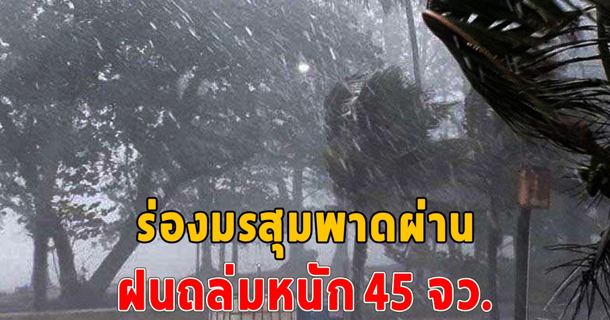 พกร่มไว้เลย กรมอุตุฯ เตือน สภาพอากาศวันนี้ฝนถล่ม 45 จังหวัด มรสุมยังหนัก