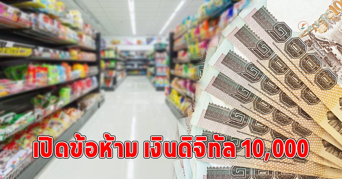 เปิดข้อห้ามการใช้เงิน ดิจิทัล 10,000 ก่อนใช้ได้จริง 1 กุมภาพันธ์ 2567